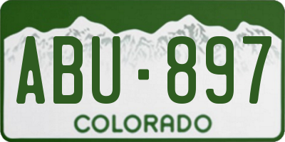 CO license plate ABU897