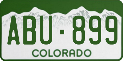 CO license plate ABU899