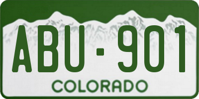 CO license plate ABU901