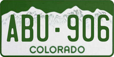 CO license plate ABU906