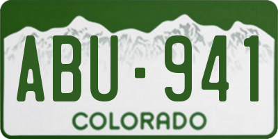 CO license plate ABU941