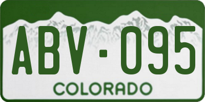 CO license plate ABV095