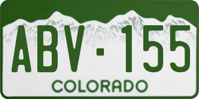 CO license plate ABV155