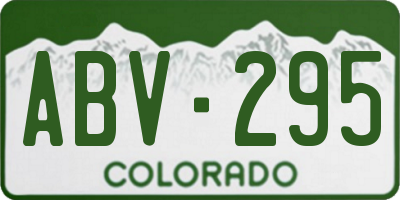 CO license plate ABV295