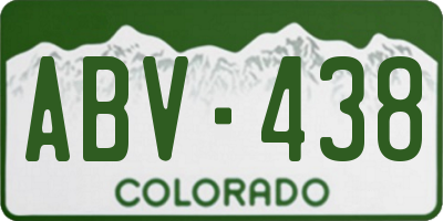 CO license plate ABV438