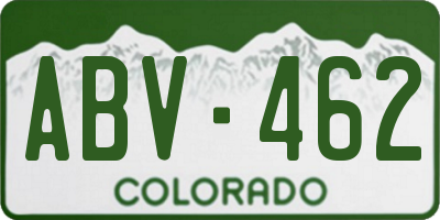 CO license plate ABV462