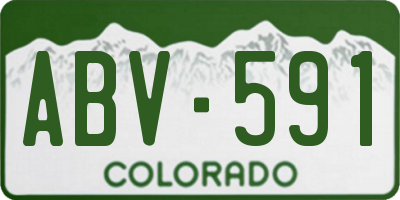 CO license plate ABV591