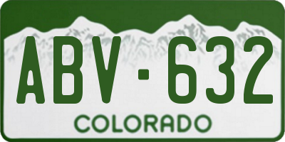 CO license plate ABV632