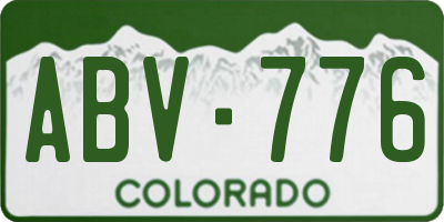 CO license plate ABV776