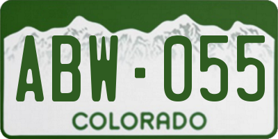 CO license plate ABW055