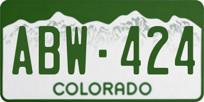 CO license plate ABW424