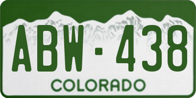 CO license plate ABW438