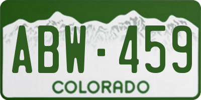 CO license plate ABW459