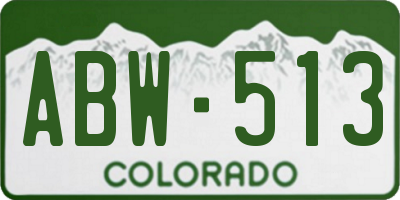 CO license plate ABW513