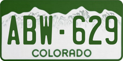 CO license plate ABW629