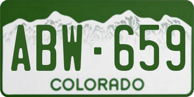 CO license plate ABW659