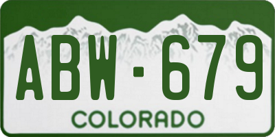 CO license plate ABW679