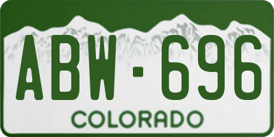 CO license plate ABW696