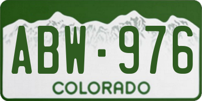 CO license plate ABW976