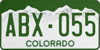 CO license plate ABX055