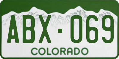 CO license plate ABX069