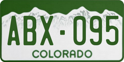 CO license plate ABX095