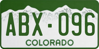 CO license plate ABX096