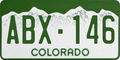 CO license plate ABX146
