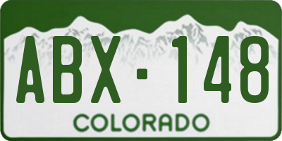 CO license plate ABX148
