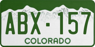 CO license plate ABX157