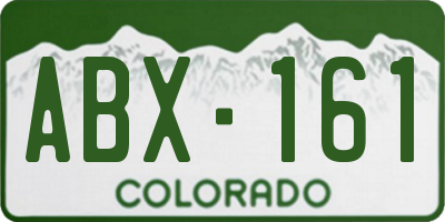 CO license plate ABX161