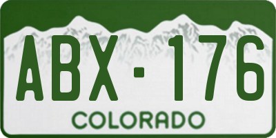 CO license plate ABX176