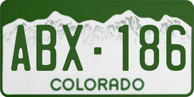 CO license plate ABX186