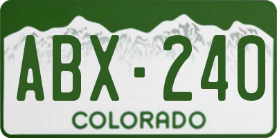CO license plate ABX240