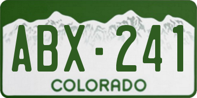 CO license plate ABX241