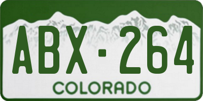 CO license plate ABX264