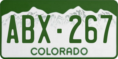 CO license plate ABX267