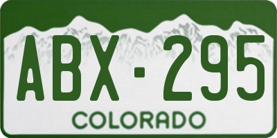 CO license plate ABX295