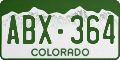 CO license plate ABX364