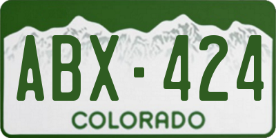 CO license plate ABX424
