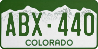 CO license plate ABX440