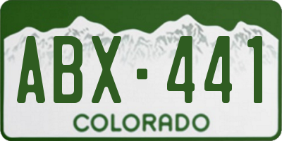 CO license plate ABX441