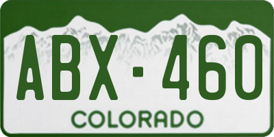 CO license plate ABX460
