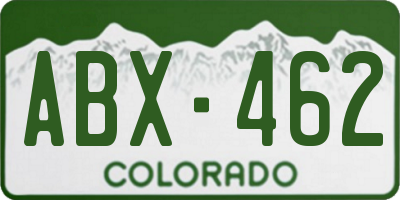 CO license plate ABX462