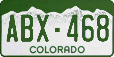 CO license plate ABX468