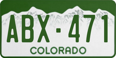 CO license plate ABX471