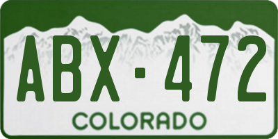 CO license plate ABX472