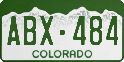 CO license plate ABX484