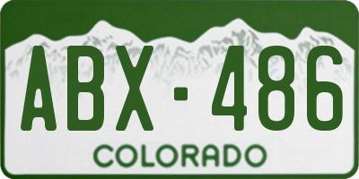 CO license plate ABX486
