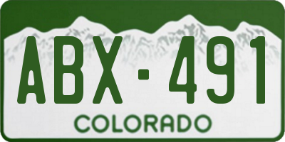 CO license plate ABX491